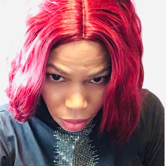 Synthetic synthetic Hair Full Machine Made Costume party, Side Part Are Middle - Picture 4 of 4